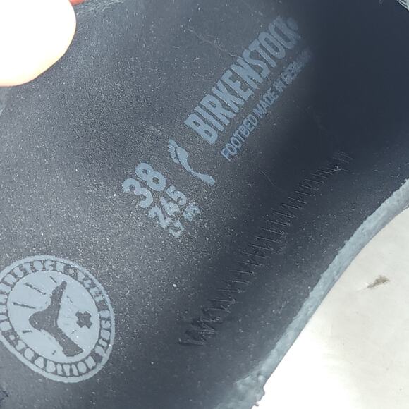 Birkenstock Women's Buckley EU38 US7N Black Suede Leather Slip On Clogs Shoes - Picture 13 of 16